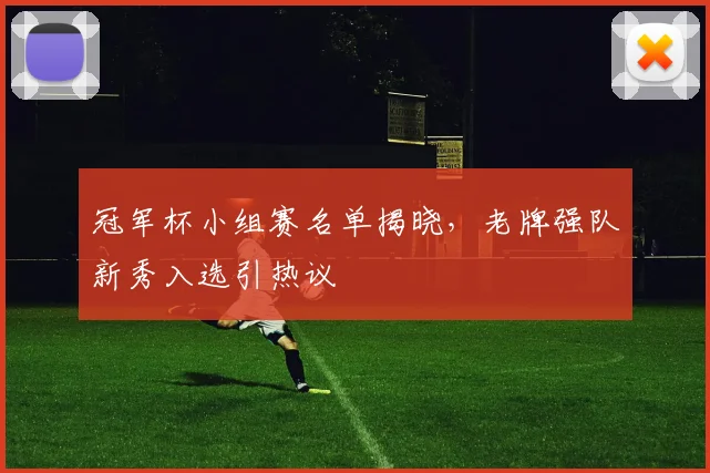 冠军杯小组赛名单揭晓，老牌强队新秀入选引热议